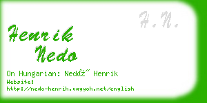 henrik nedo business card